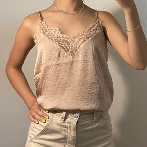 Light pink Lacey tank top